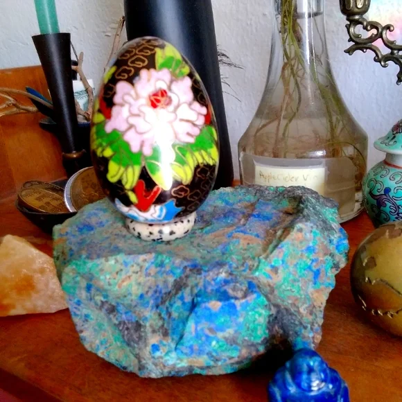 Vintage Cloisonne Chinese Enamel Egg - Picture 5 of 8